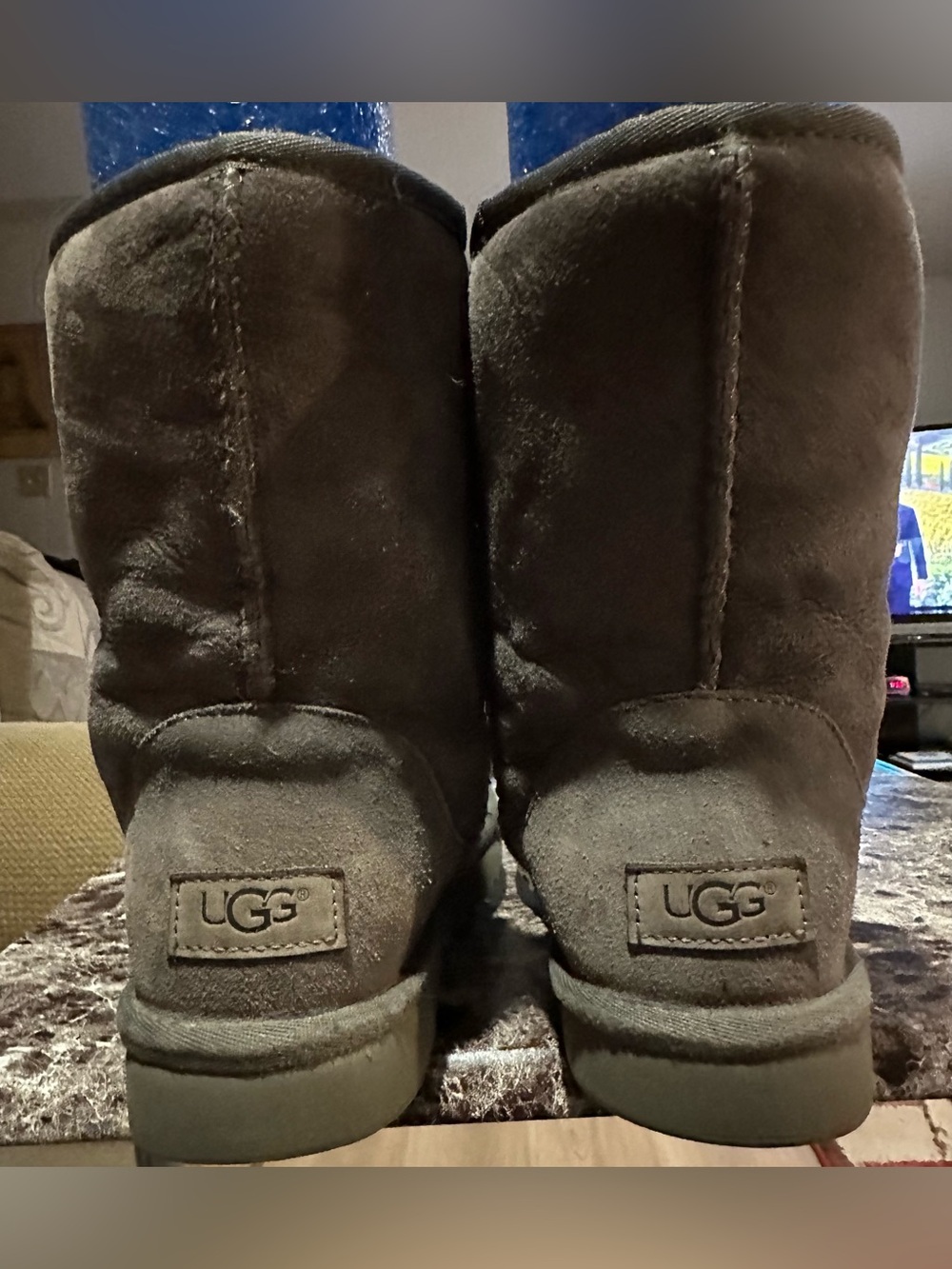 UGG Short Suede Boots in Grey